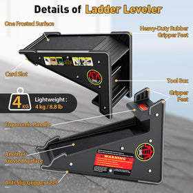 Elesude roof leveler tool supporting stable work on a sloped roof.