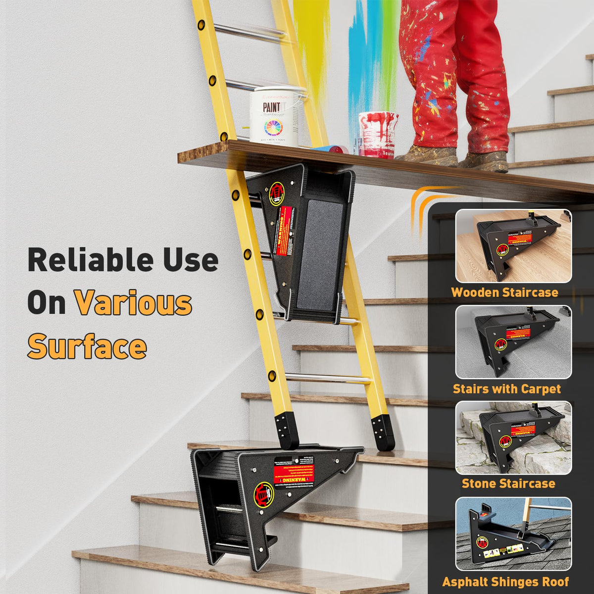 Elesude triangle design with built in storage space for tools.