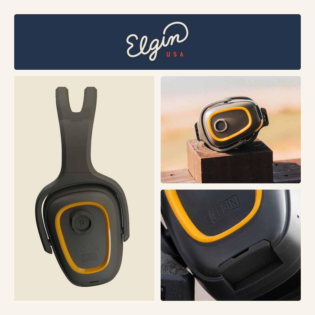 Elgin Rampage premium ear cushions provide comfortable, extended-use wear.