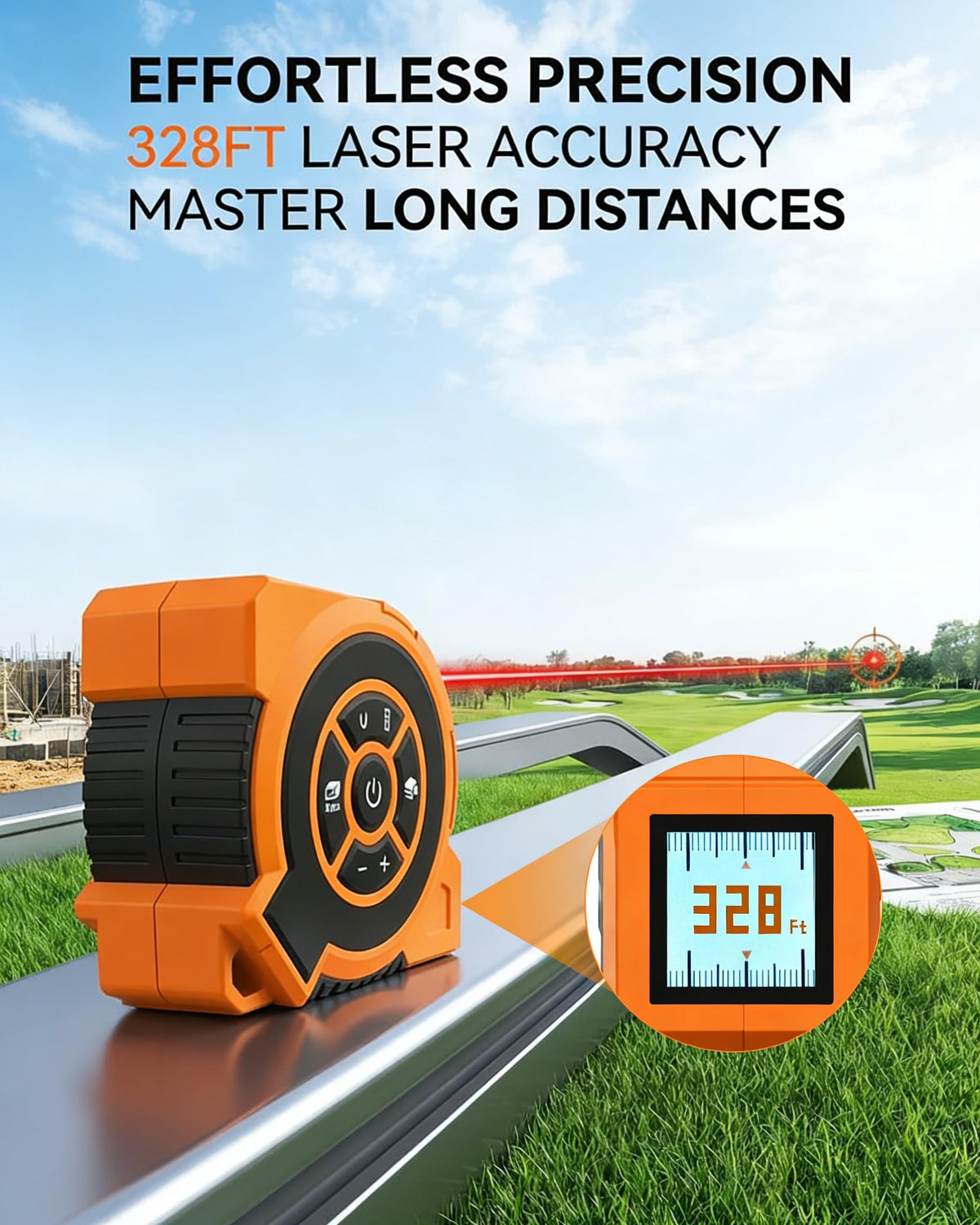 Elikliv laser readout visible in sunlight for quick distance accuracy.