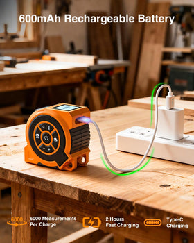 Elikliv magnetic hook enables hands-free measurement on metal surfaces.