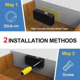 eLinkSmart no-drill design maintains furniture aesthetics