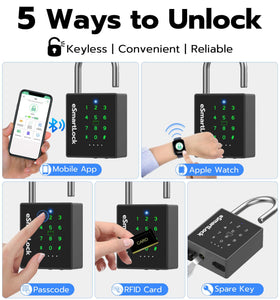 ElinkSmart padlock passcode entry — keypad security for sheds and lockers.
