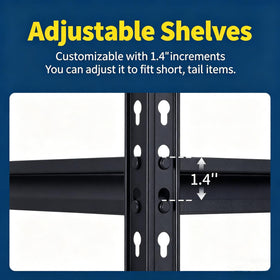 EliteEdge shelves support up to 400 lbs per level for heavy items.
