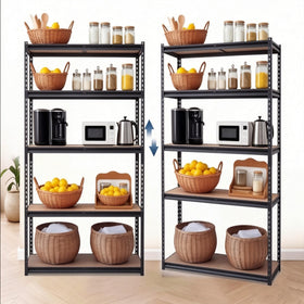 EliteEdge shelves in a busy utility room illustrating organized storage.