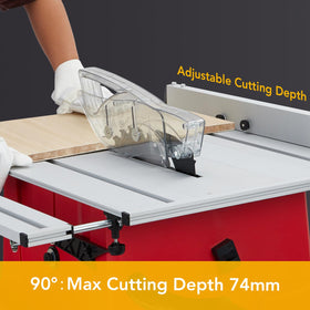 EliteEdge transparent blade guard ensuring clear visibility during cutting