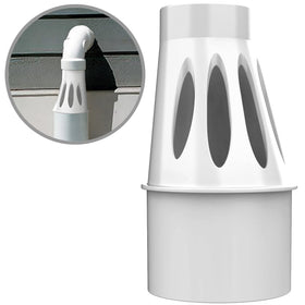 ELK Freeze Relief connects 1.5in sump pipe to 3in discharge pipe to reduce freezing risk.