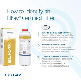 Elkay ERF750 quick-disconnect installation makes filter changes easy and mess-free.