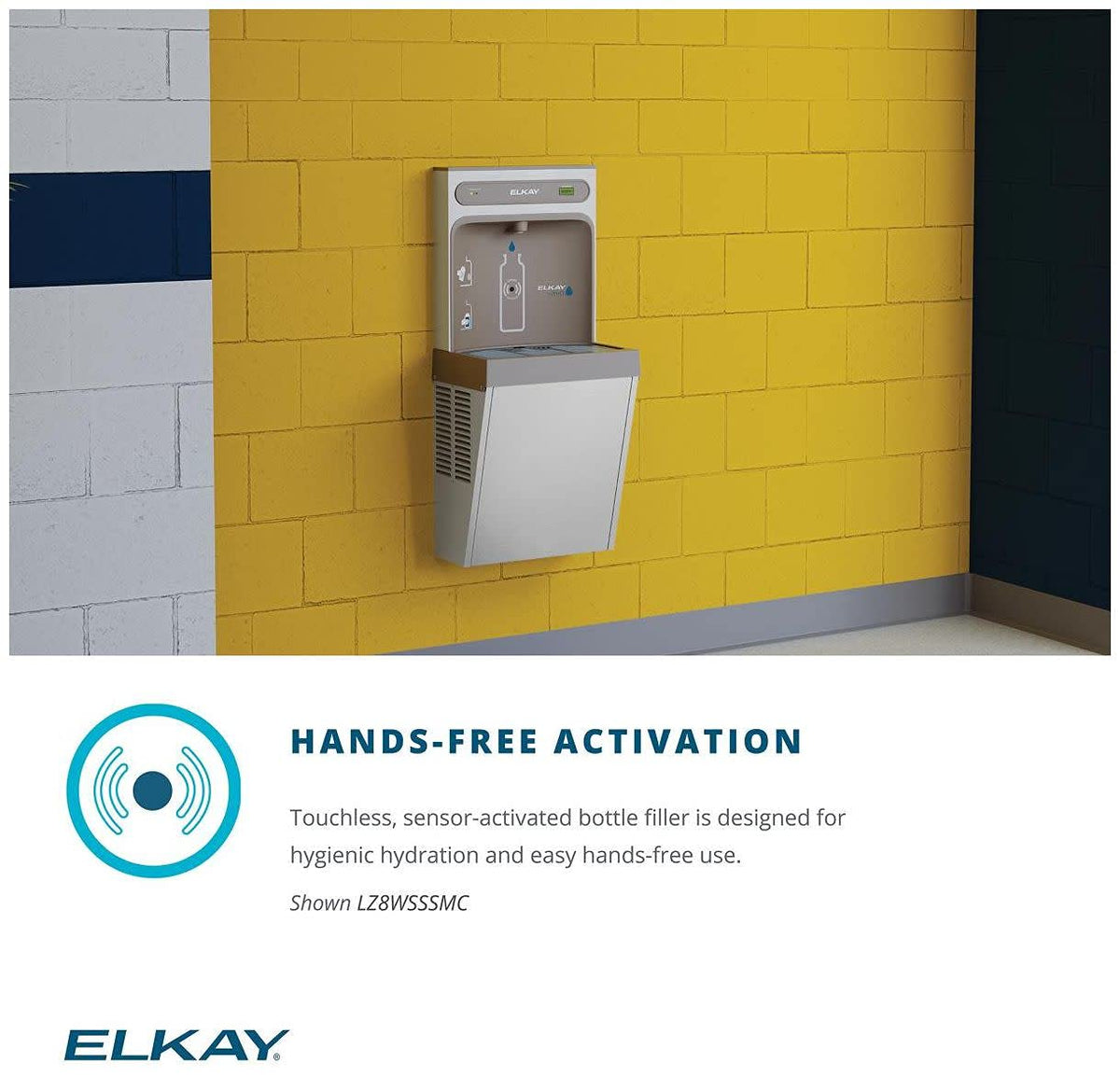 Elkay ezH2O hermetically sealed refrigeration ensures cooled water on demand.