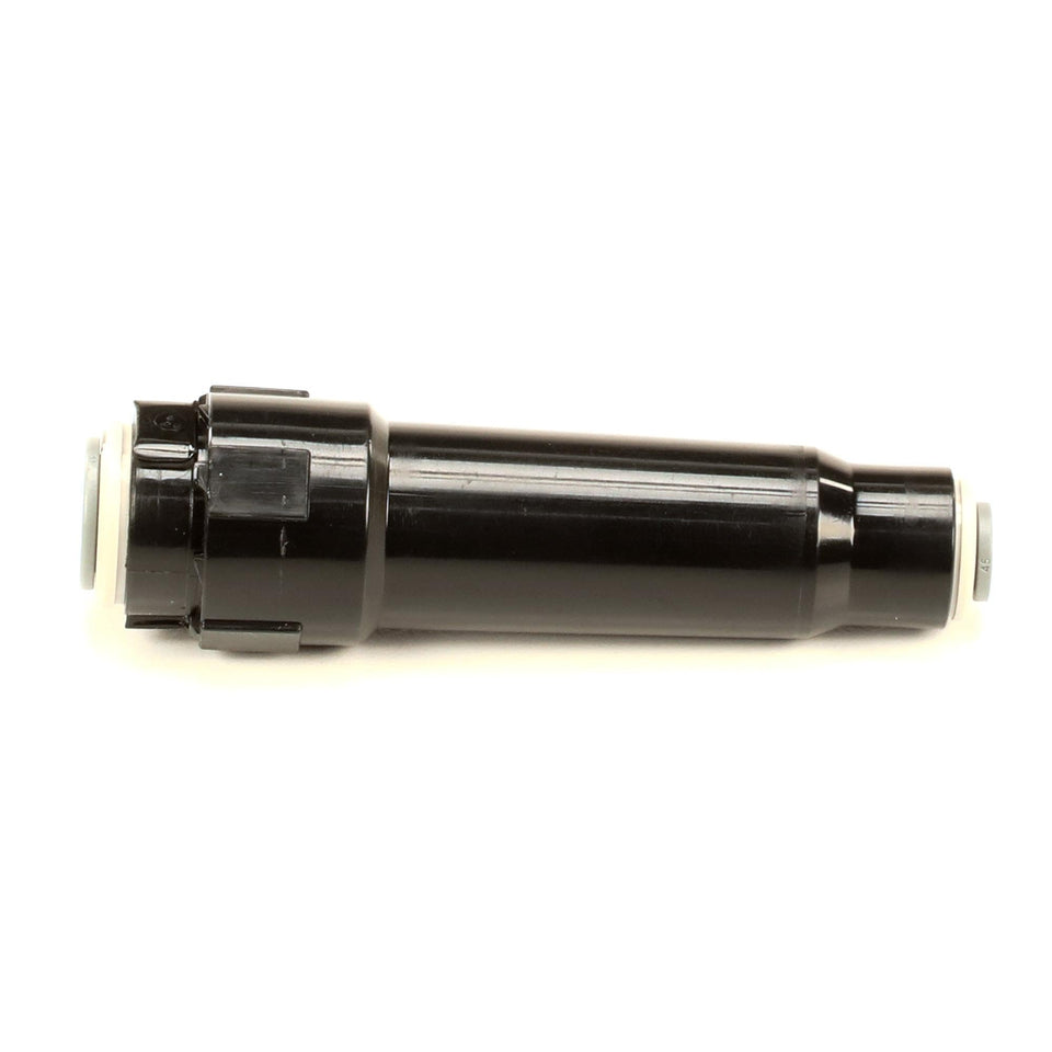 Elkay Strnr-In Line valve in black and gray for compatible coolers
