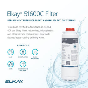 Elkay WaterSentry 51600C installation showing tool-free quick-connect.