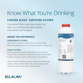 Elkay WaterSentry 51300C carbon media enhances flavor and reduces particulates