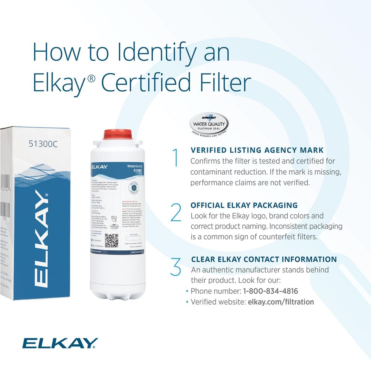 Elkay WaterSentry 51300C easy installation with 1/4-turn design