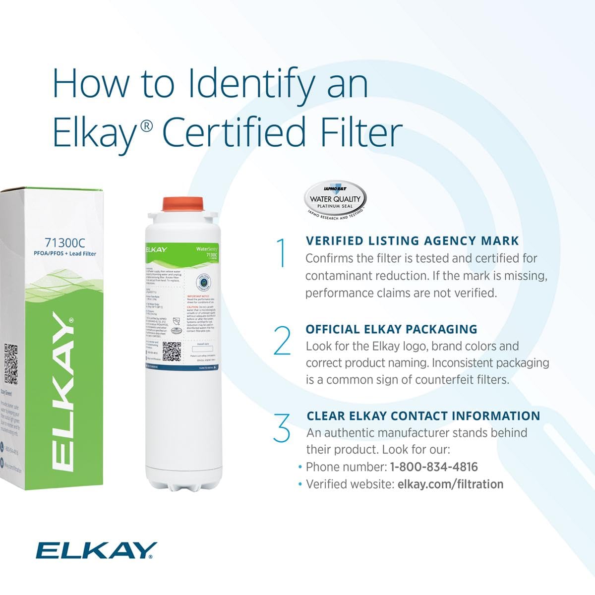 Elkay WaterSentry 71300C life rating of 2250 gallons for long-term use