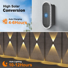 Ellasay Solar Fence Lights have IP65 weatherproof housing for outdoor use