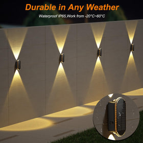 Ellasay Solar Fence Lights suit patios, yards, porches, and railings