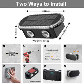 Six-pack Ellasay fence lights for coordinated outdoor lighting.