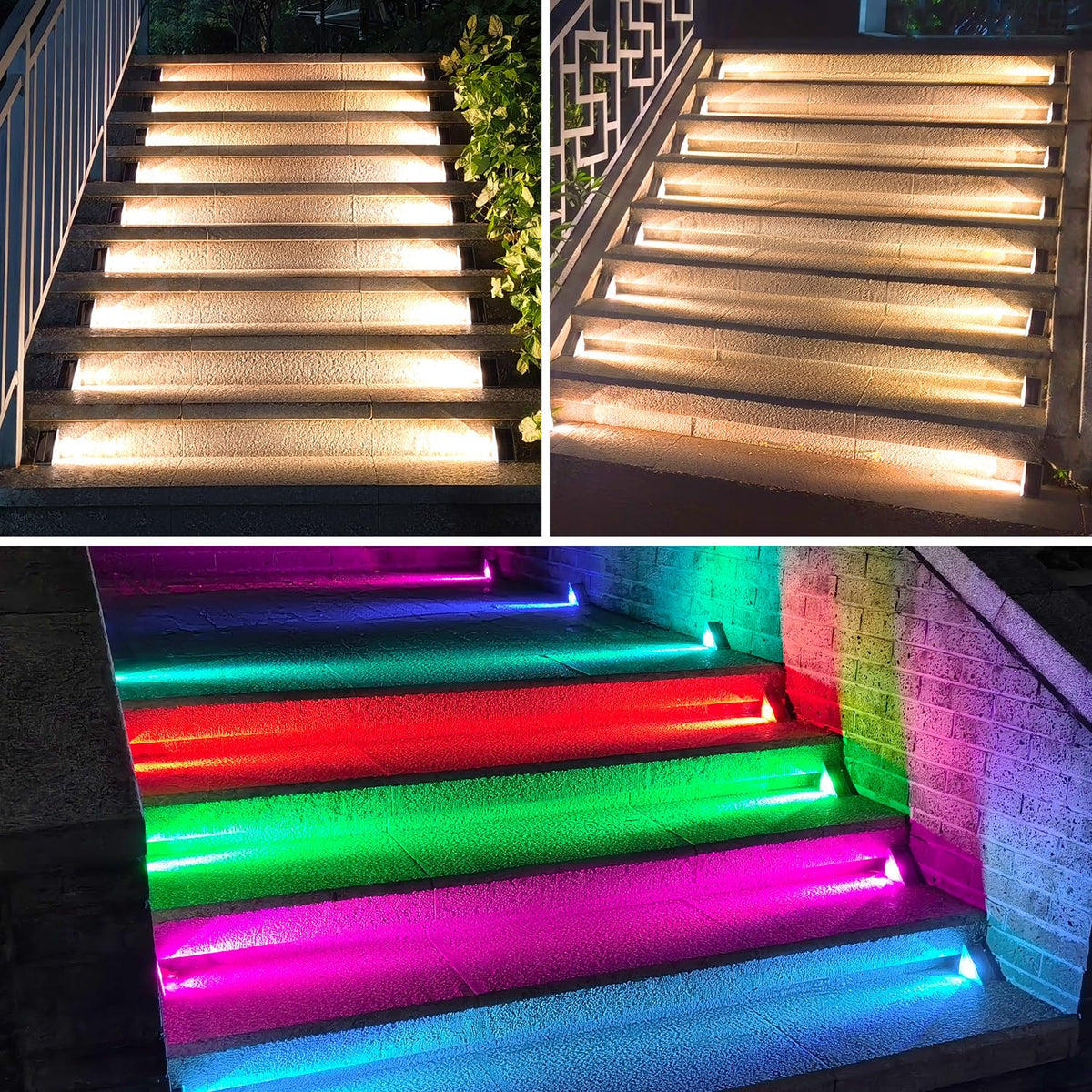 Ellasay solar step lights auto-charge daily for effortless dusk-to-dawn illumination.