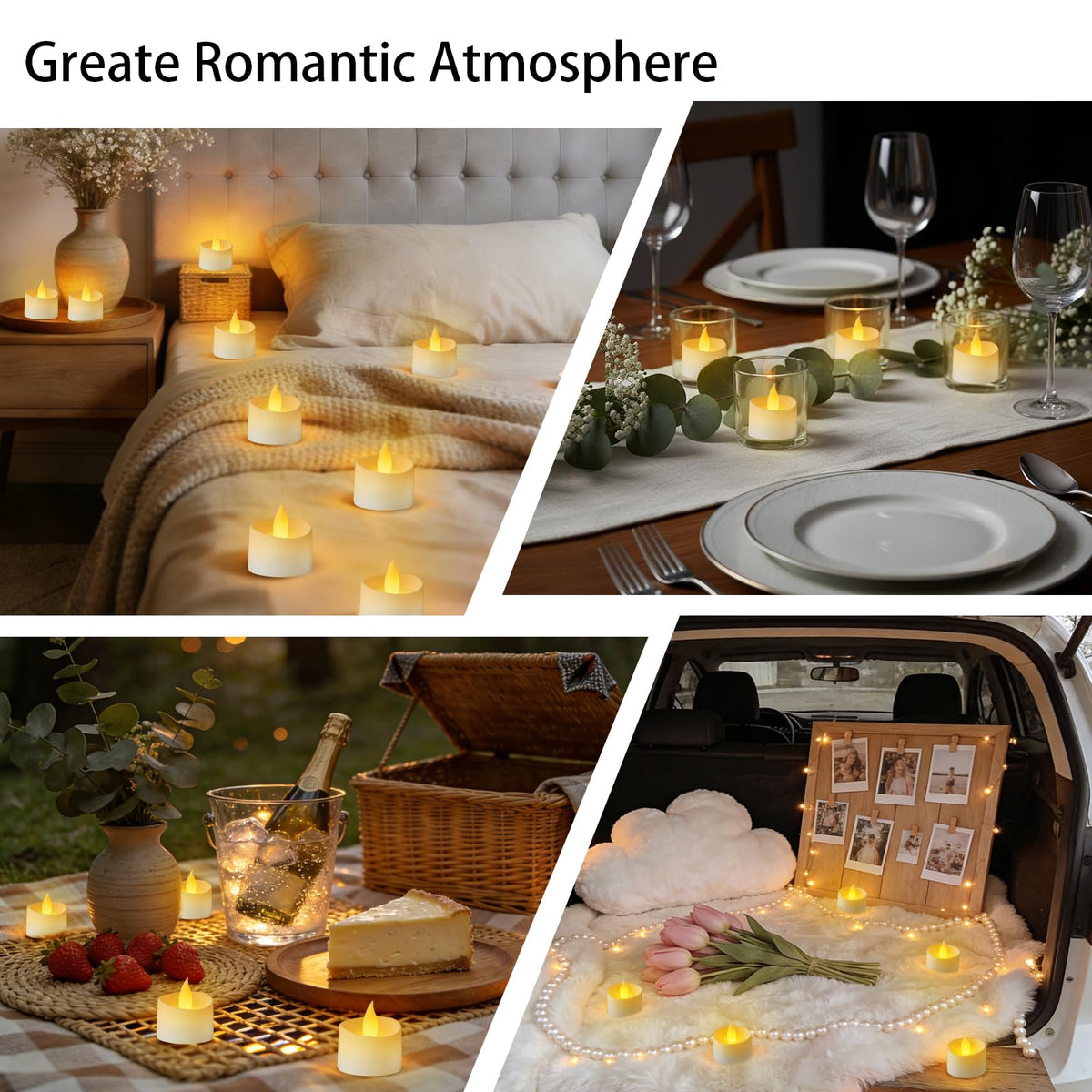 Eloer 200+ hour runtime tealight for events and parties