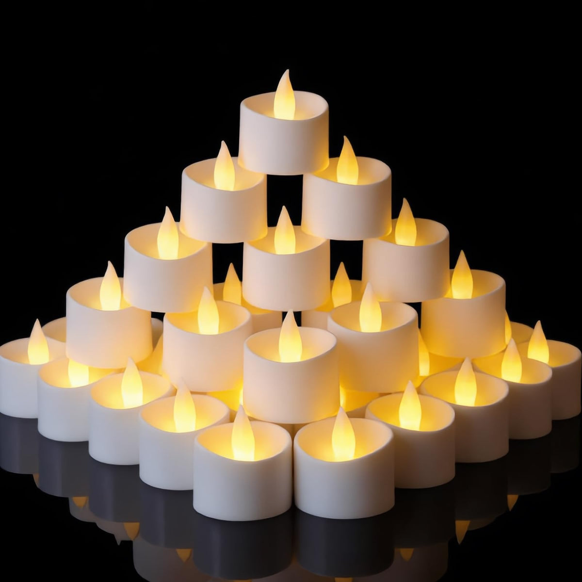 Eloer dual-flame tealight with amber glow for warm ambiance