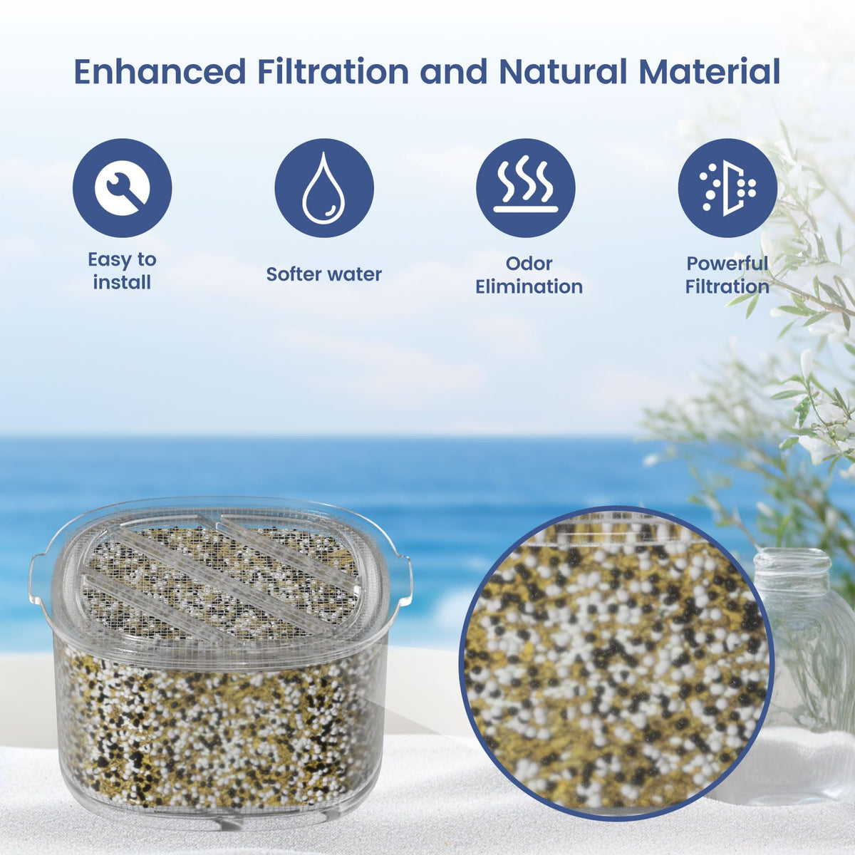 Elovener bath tub filter installation demonstrates quick, tool-free setup.