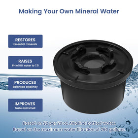 Elovener mineral loading water filter adds micro-nutrients for healthier-tasting beverages