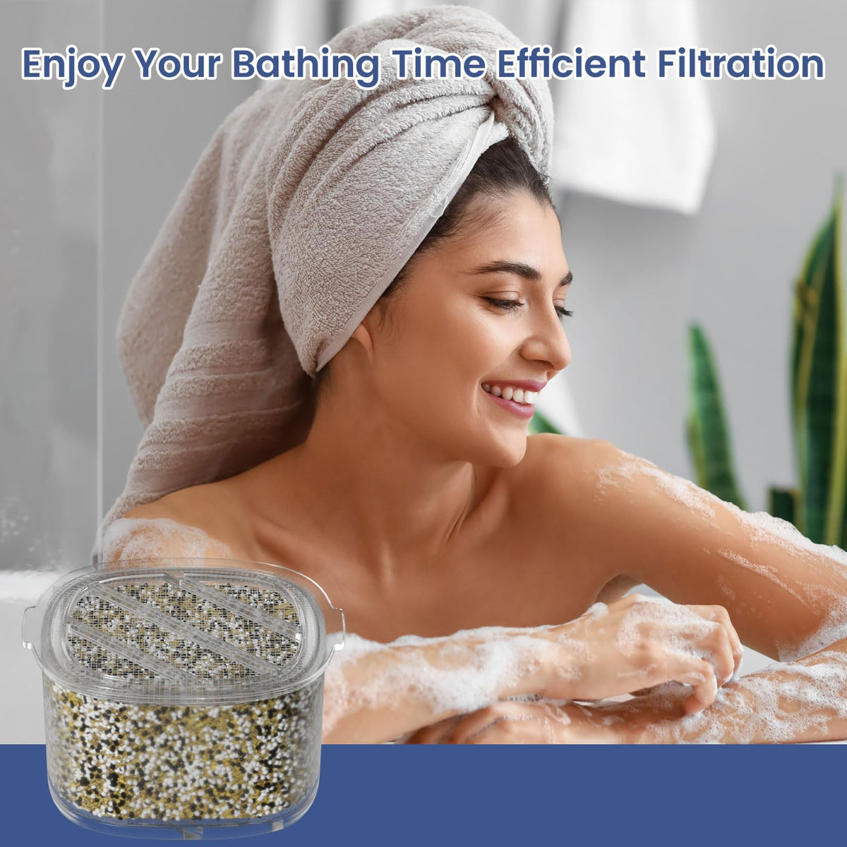 Elovener soft-water shower experience highlights smoother skin and hair.