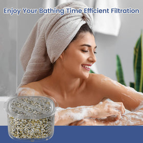 Elovener soft-water shower experience highlights smoother skin and hair.