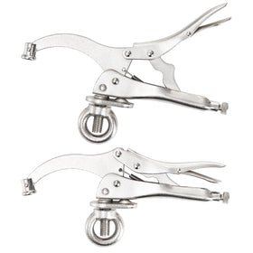 Elsjoy T-slot base clamp system installed on a work table