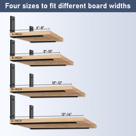 ELSKER&HOME 12in brackets feature a matte finish that resists rust.