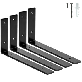 ELSKER&HOME 12in shelf brackets packaging with screws for quick installation.