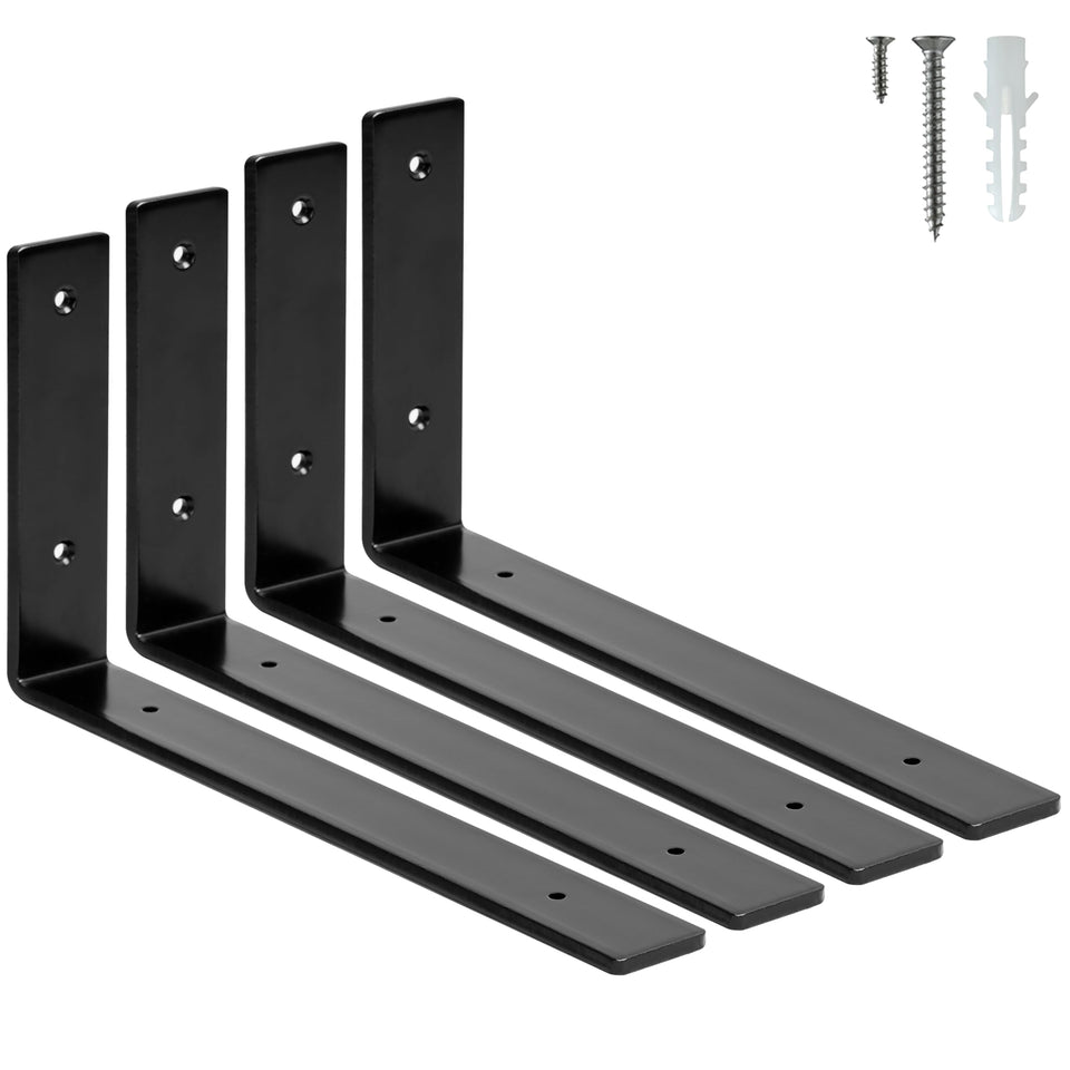 ELSKER&HOME 12in shelf brackets packaging with screws for quick installation.