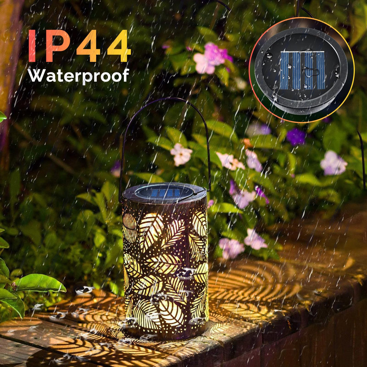 ELUTENG IP55 waterproof top cover keeps lanterns working in rain
