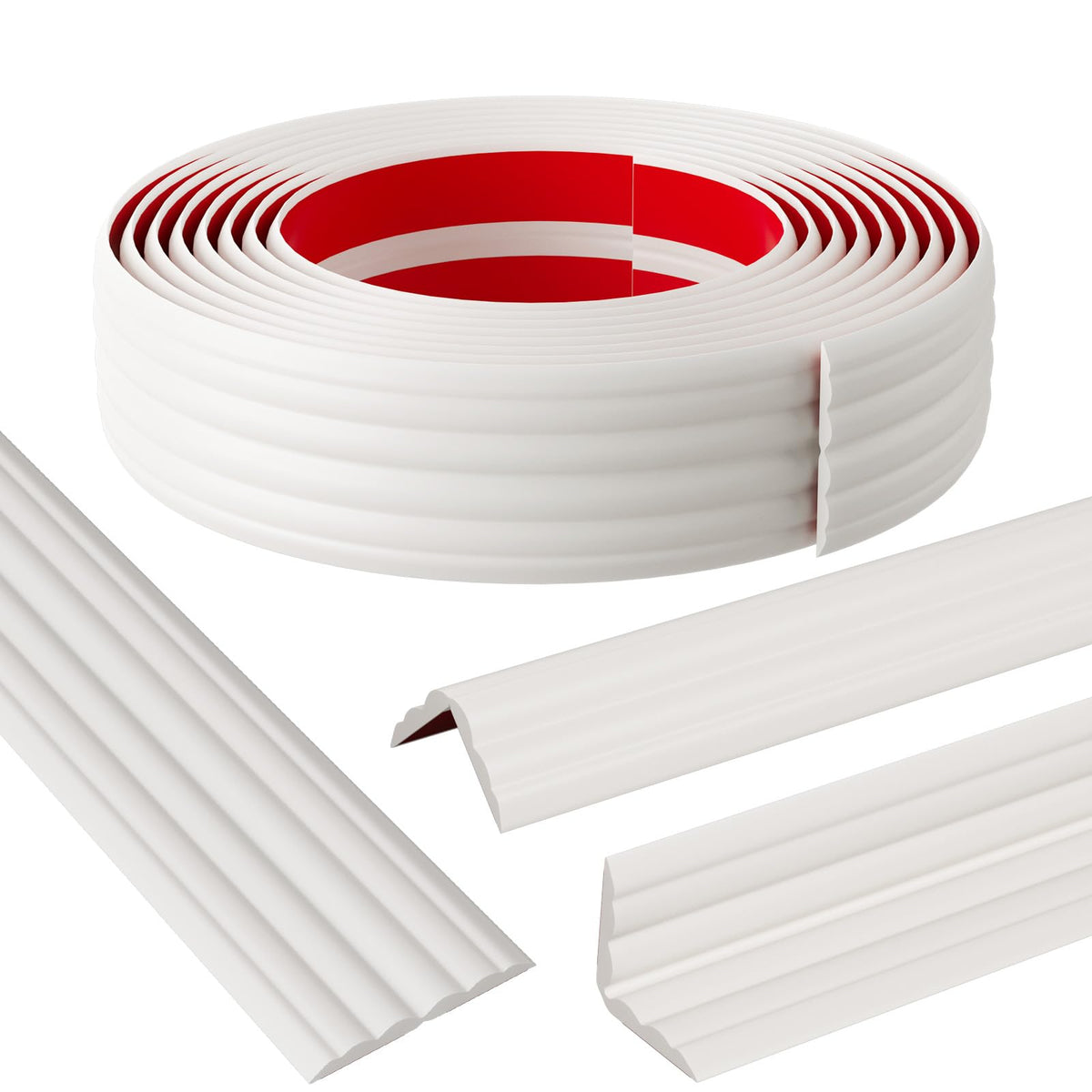 Elvone corner protector in white guarding walls from bumps, ideal for busy rooms