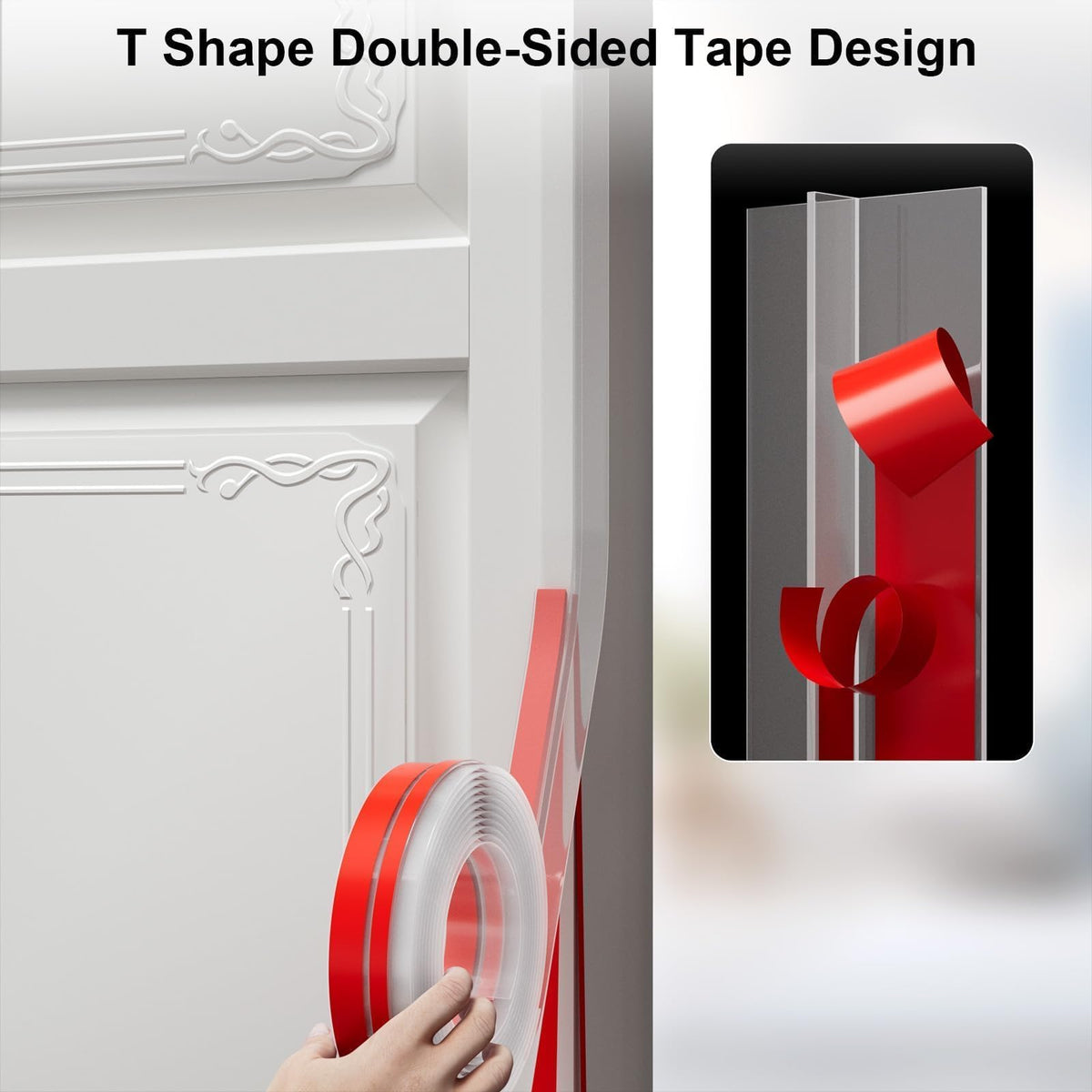 Elvone silicone seal strip along a window frame for dust protection