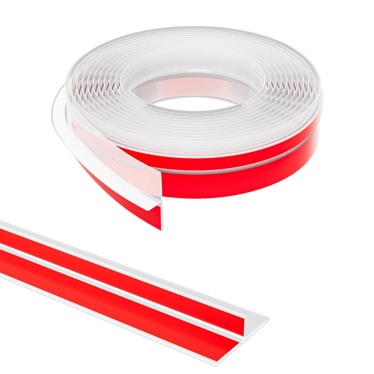 Elvone T-Shaped Draft Stopper closeup showing the clear silicone seal for insulation
