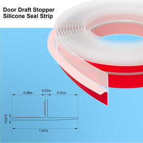 Elvone T-Shaped Draft Stopper on a door edge reducing drafts and noise