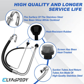 Elyaspedy easy-install suction hose enables quick replacement.
