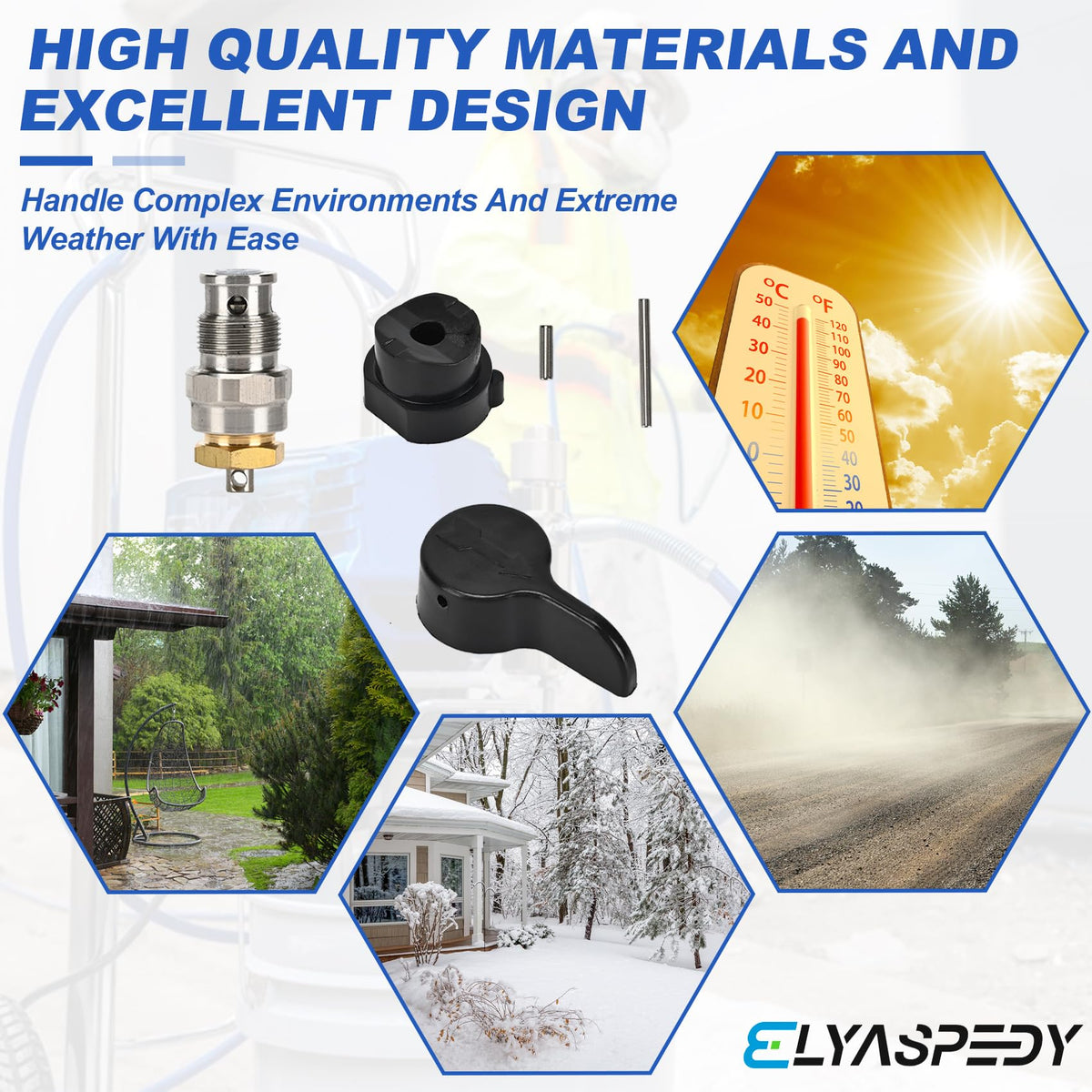 Elyaspedy ergonomic handle design for easy control