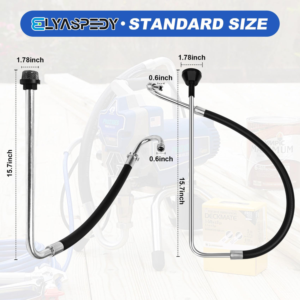 Elyaspedy reflux line 27 inches supports reliable return flow.