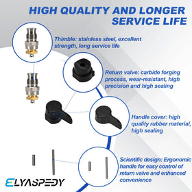 Elyaspedy reflux-valve-assembly with wear-resistant materials and seals