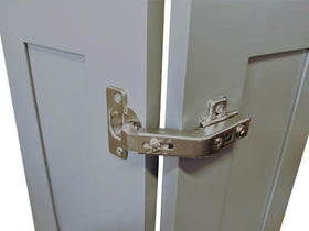 Elysian 2-pack hinges ensure fast replacement and consistent door alignment.
