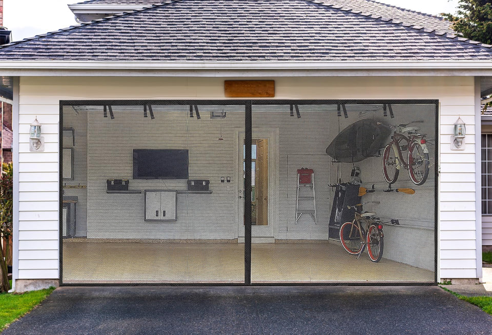 Elytsemoh 2-car garage screen in action for hands-free access.