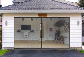 Elytsemoh garage screen 8x7ft net for breathable garage airflow