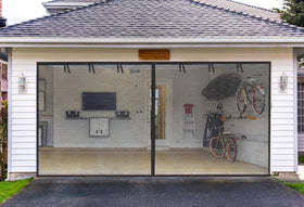 Elytsemoh garage screen door 9x8ft fits large openings for easy protection