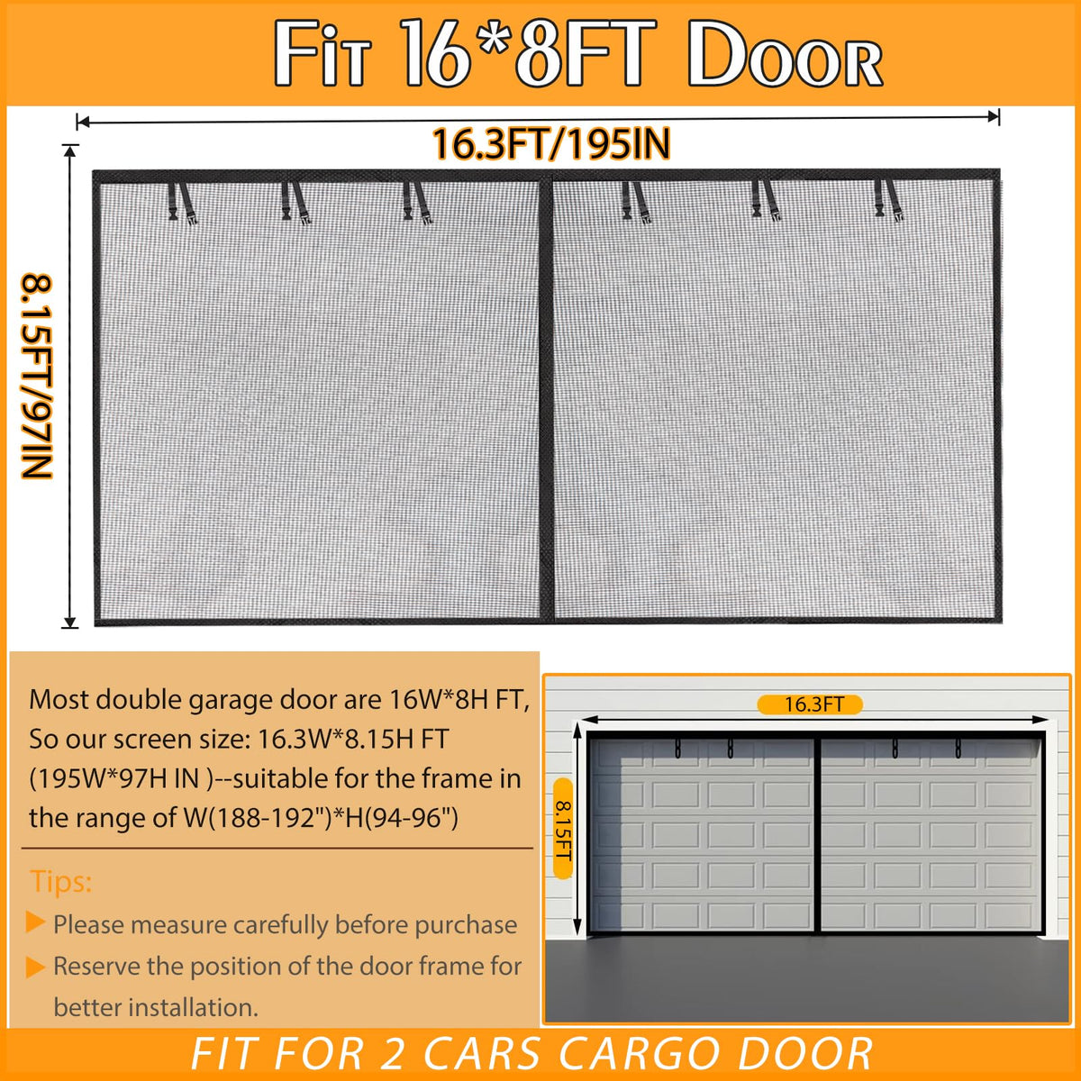 Elytsemoh garage screen door magnetic closure demonstrates hands-free entry