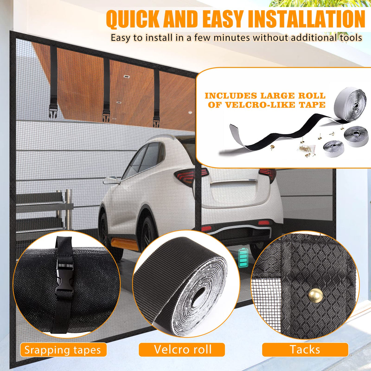 Elytsemoh door screen fits patios and workshops for fresh air