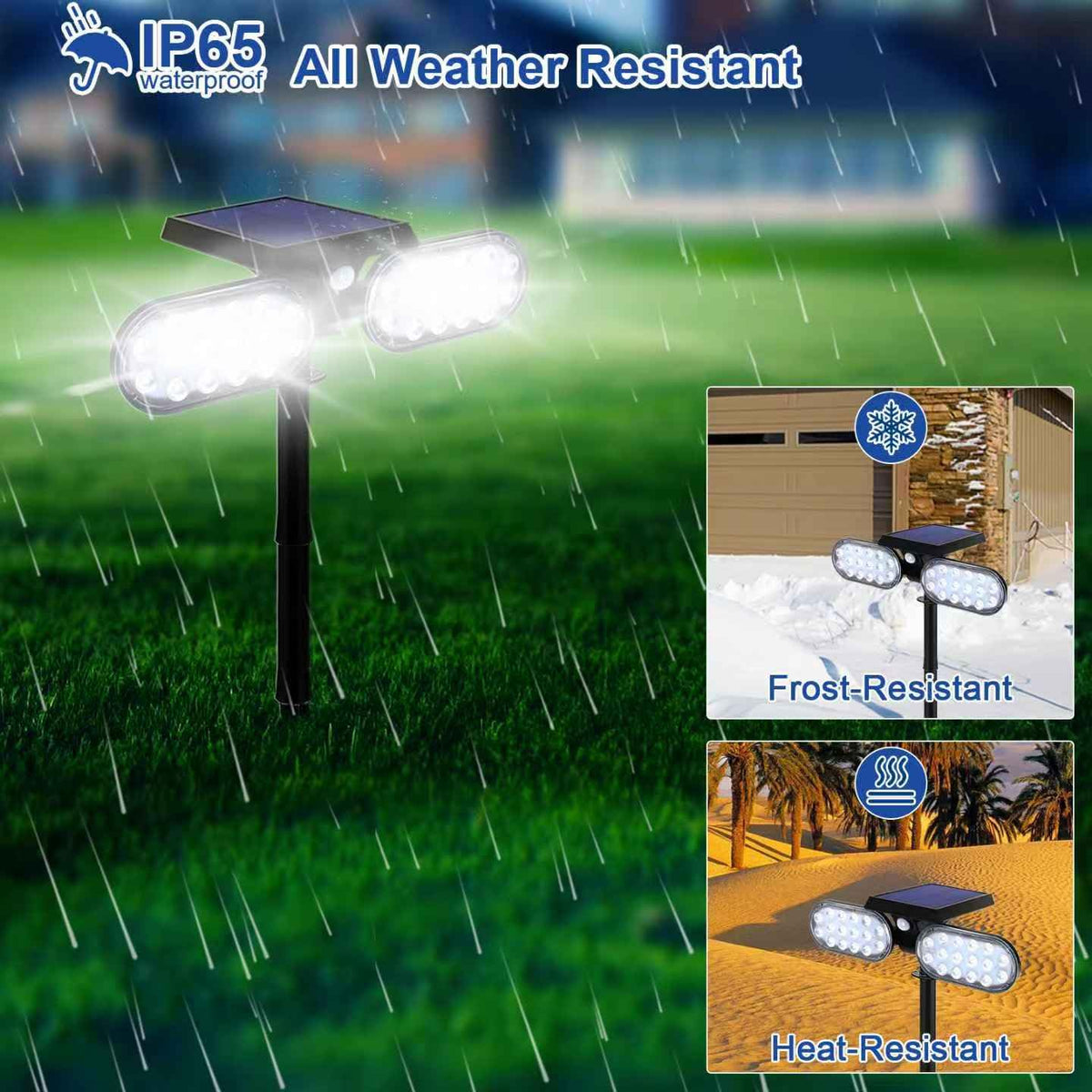 EMANER wall-mount solar light delivering security lighting by the gate