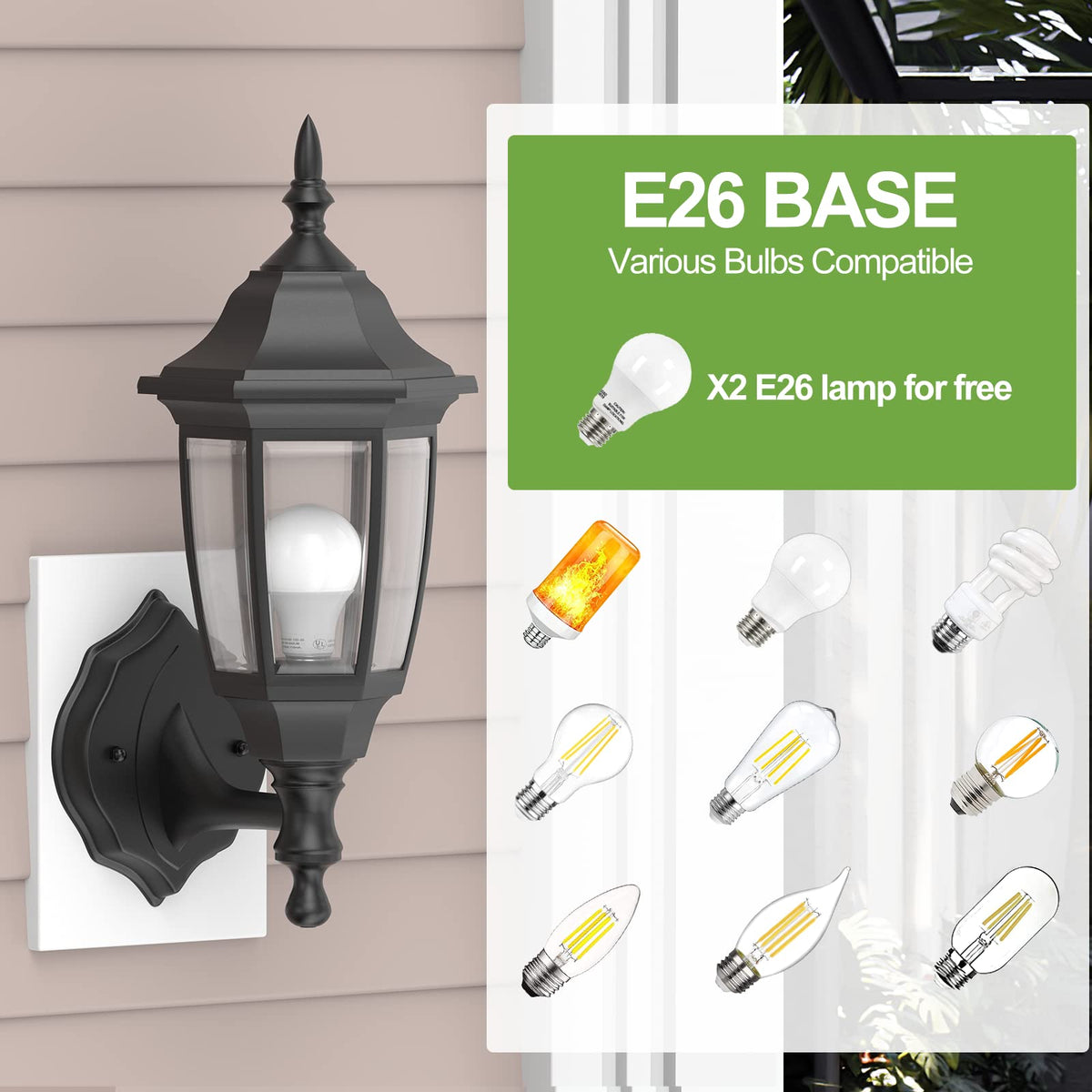 EMART garage and front door light two-pack ready for quick installation