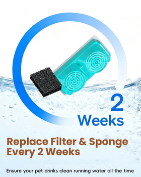 Emdoro sponge traps hair and debris to protect the pump.